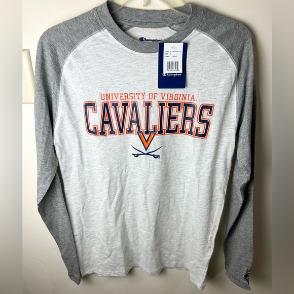 University Of Virginia UVA Cavaliers Top Unisex S Champion Long Sleeve Hoos - Picture 1 of 8
